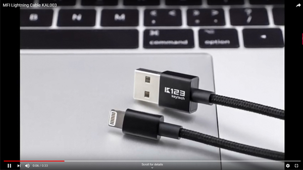 Cable Apple Lightning trenzado de nylon 2.4A