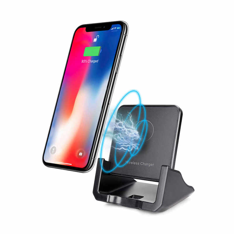 Cargador inalámbrico KQI010, almohadilla de carga inalámbrica con certificación Qi de 10 W, compatible con iPhone Xs Max/XR/XS/X/8/8Plus