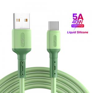 Nuevo cable de carga rápida de silicona 5A tipo C Mico Android cargador de teléfono móvil
