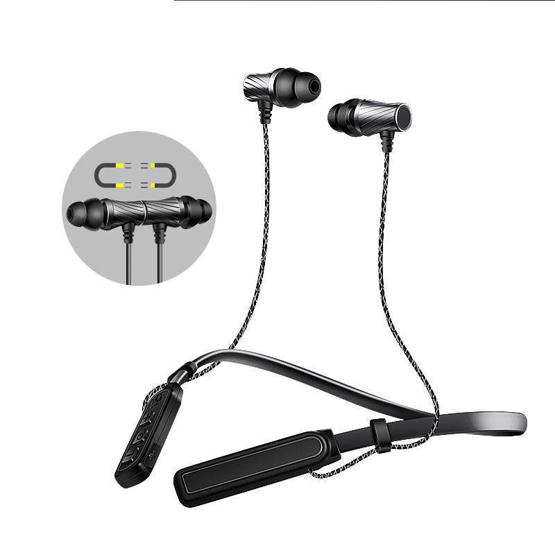 ¡Venta al por mayor! Auriculares deportivos KBE008, auriculares magnéticos con Bluetooth, auriculares TWS, auriculares de bajo profundo, teléfono móvil, negro, impermeable